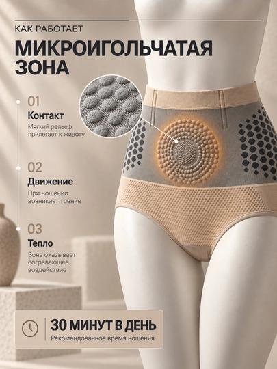 Yuqori belli mikroignali zonali ayollar uchun tortuvchi ichki kiyim L–5XL