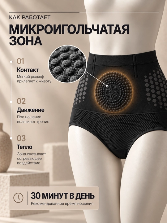 Yuqori belli mikroignali zonali ayollar uchun tortuvchi ichki kiyim L–5XL