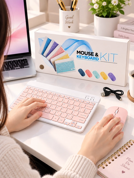 Simsiz Bluetooth klaviatura va sichqoncha telefon, noutbuk va planshet uchun