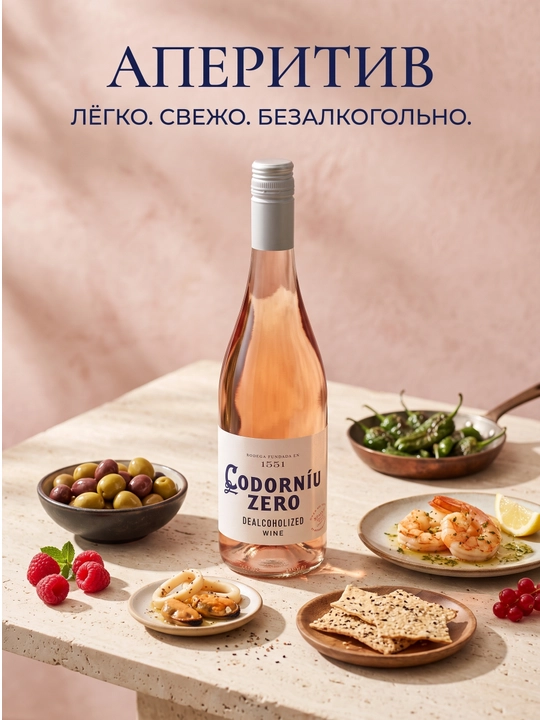 Codorniu Zero Rose pushti vinosi, alkogolsiz, 0,75 litr