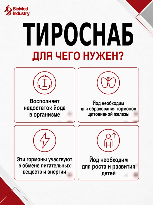 TIROSNAB YOD — Йод для здоровья щитовидной железы, 50 таблеток