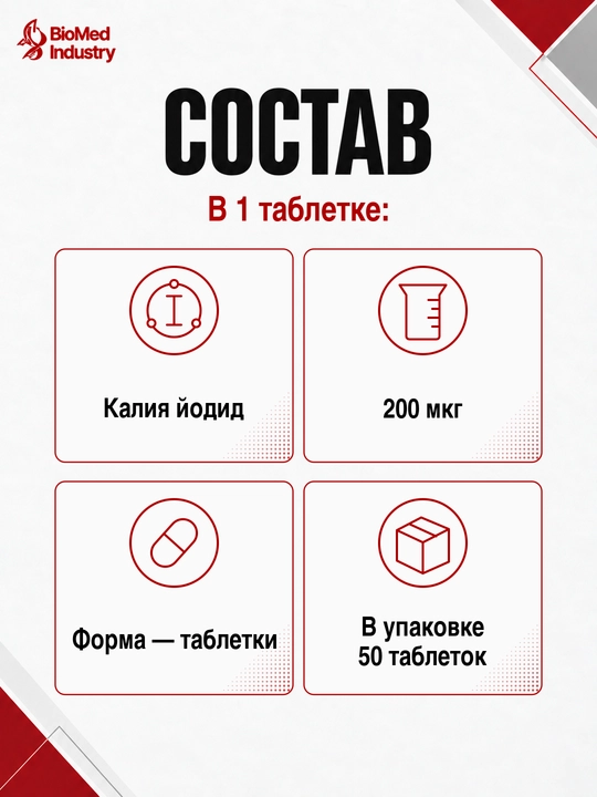 TIROSNAB YOD — Йод для здоровья щитовидной железы, 50 таблеток