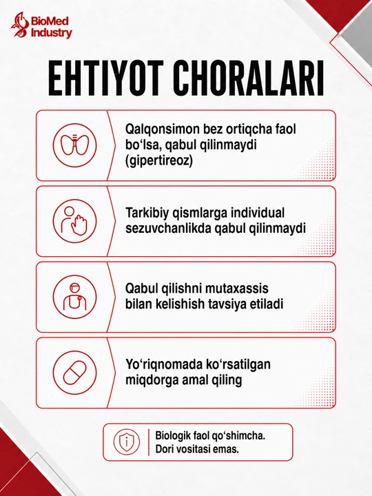 TIROSNAB YOD — Йод для здоровья щитовидной железы, 50 таблеток