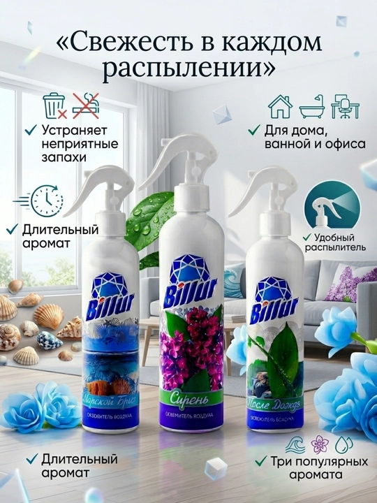 Havo tozalagich, xushbo'y hid, uy ifori, purkagich, vannaxona ifori, ofis ifori, 400 ml