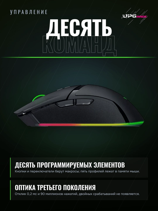O'yin sichqonchasi Razer Cobra Pro simsiz, 30000 DPI, Chroma RGB 11 zona, 77 g