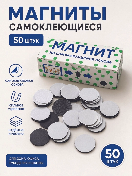 Neodim magnitlar dumaloq magnitli stikerlar, 10-22 mm, To'plamda 50 ta, doska muzlatkich - 