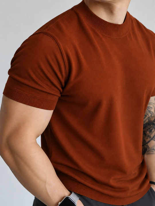 Мужской свитер-американка с короткими рукавами, круглый воротник, Freesize (XL)
