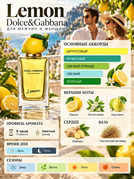 Atir Lemon Dolce Gabbana, atirlar erkaklar va atirlar ayollar uchun, probnik atirlar