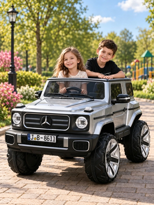 12V 4x390 kuchlanishli, to‘liq uzatmali, APP+pultli, EVA g‘ildirakli bolalar elektromobili