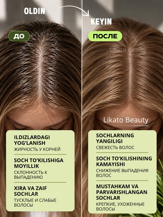 Piling-serum bosh terisi uchun rozmarin va AHA-BHA kislotalari bilan LIKATO, 110 ml