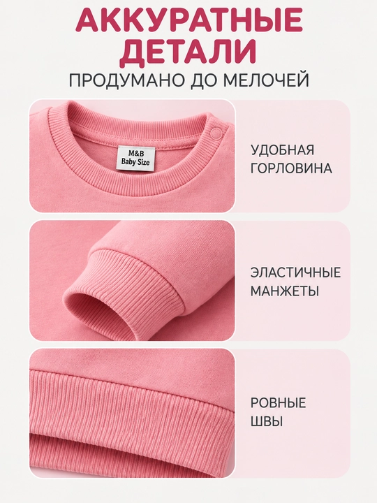 Свитшот из мягкого и приятного материала, удобно для повседневной носки, тёплый