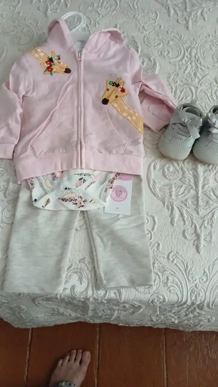 Bolalar uchun 3 ta 1 da to'plam (bodi, shim va xudi) 100% paxta