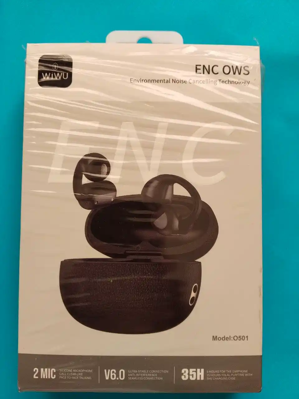 WiWU Openbuds O501, Simsiz Quloqchin, IPX4, 8 soatgach ishlash, simsiz naushnik