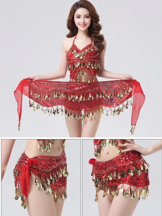 Арабский пояс с монетками, аксессуар для восточных танцев belly dance