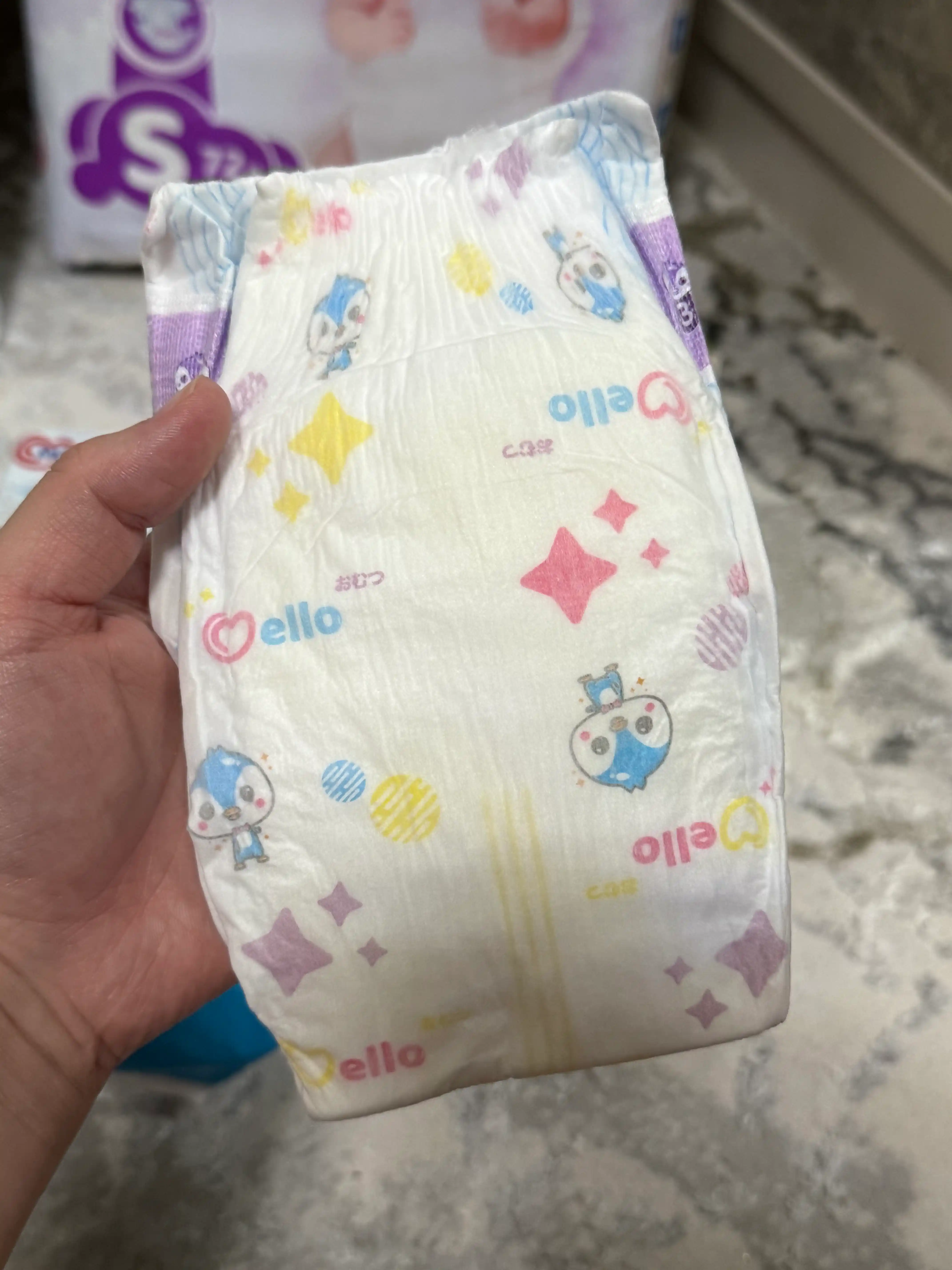 Yangi tug'ilgan chaqaloqlar uchun tagliklar MELLO,  S 4-8 kg, 72 dona