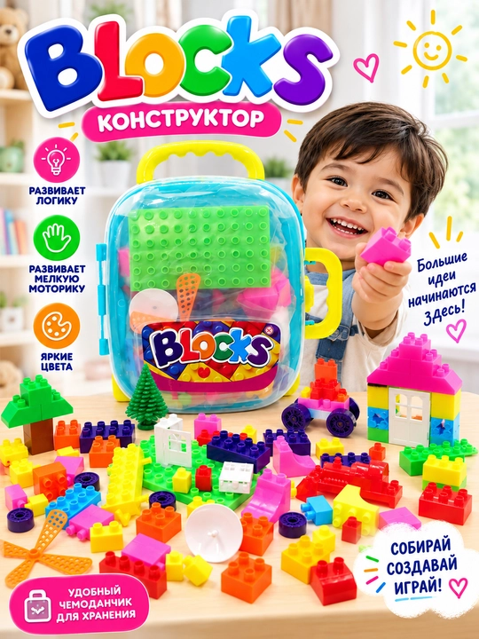 Лего игрушки для детей, развивающее, 46 см - 