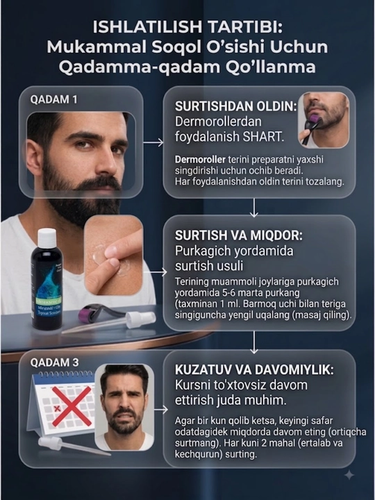 Набор Minoxidil 10% миноксидил для роста волос и бороды