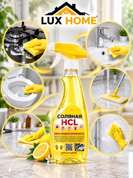 HCl — мощное универсальное средство для удаления ржавчины, налёта и загрязнений