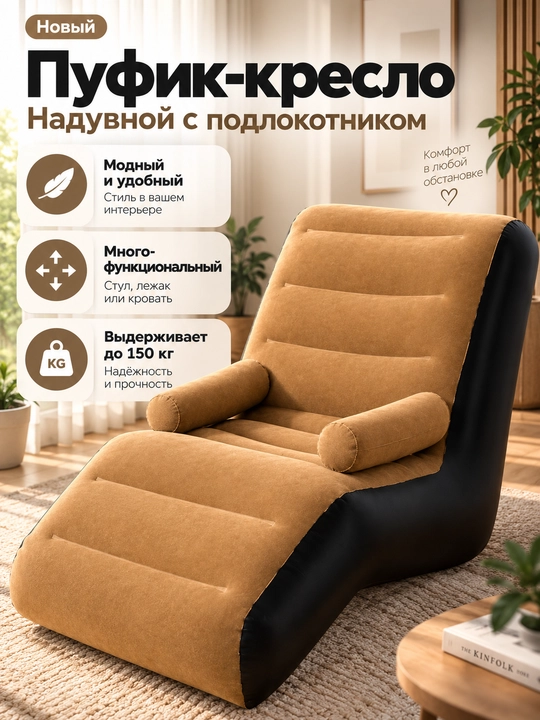 Надувной пуфик-кресло - 