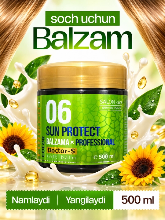 Doctor-S 06 Sun Protect — питательный бальзам для всех типов волос, 500 мл - 
