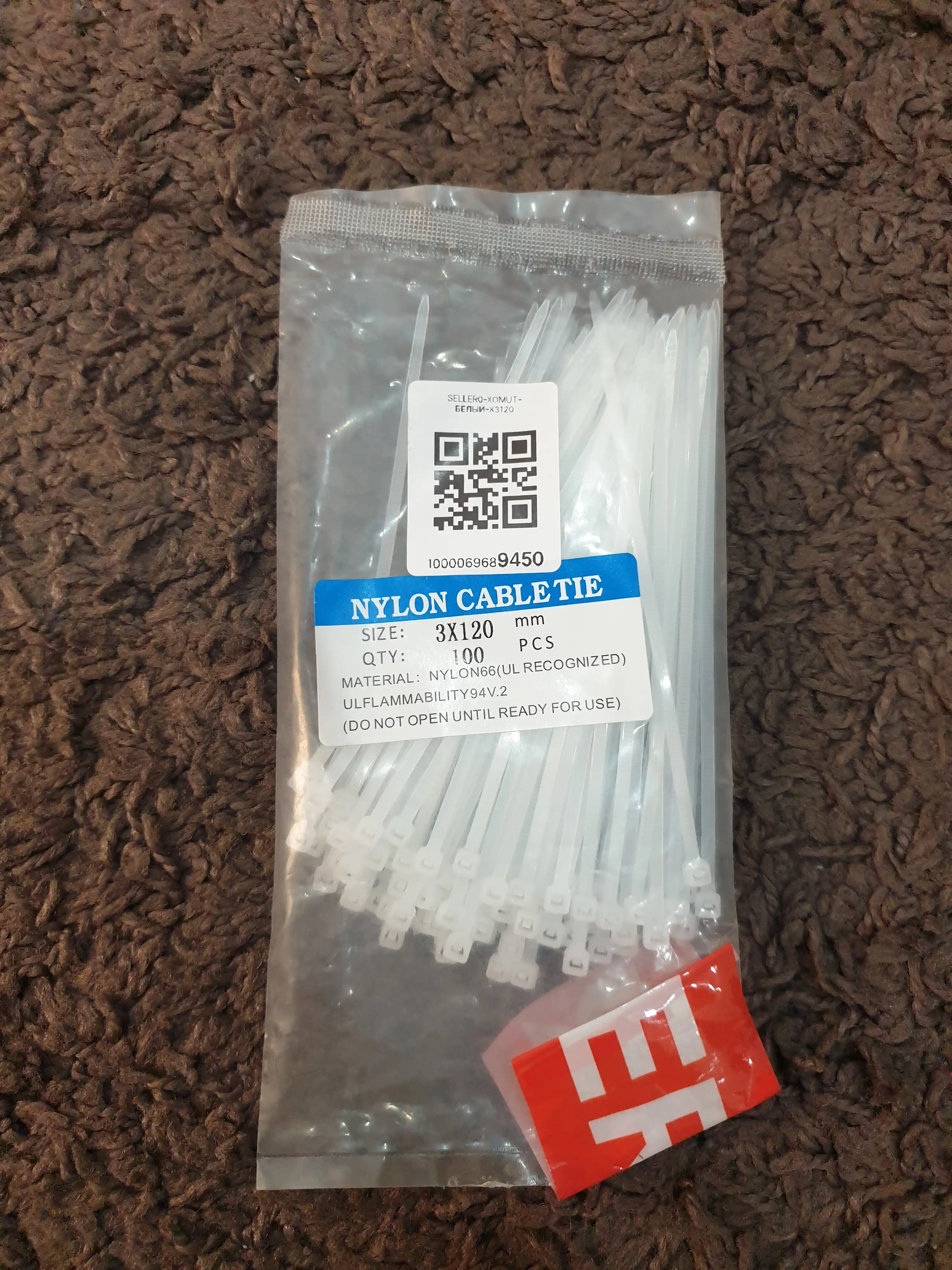 Plastik xomutlar, 100 dona, tortqichlar