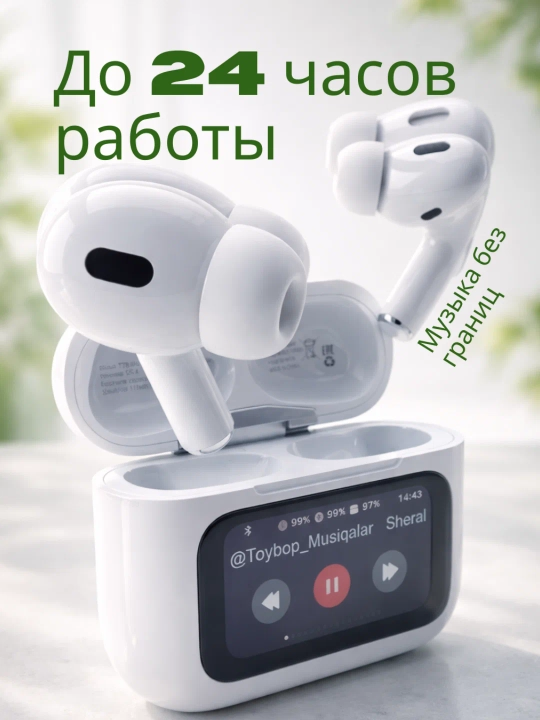 Simsiz quloqchinlar Saiya T80 ANC Pro Smart displey va shovqin so'ndirish bilan