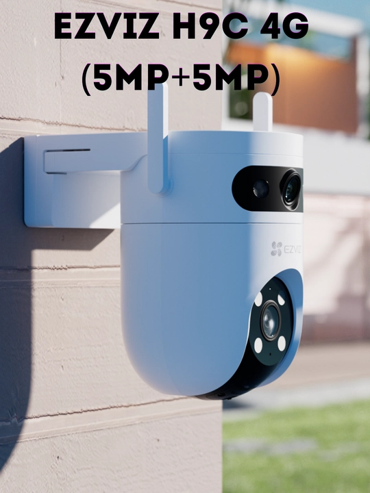 EZVIZ H9c 4G 5MP+5MP камера видеонаблюдения, 4G, Wi-Fi, PTZ - 