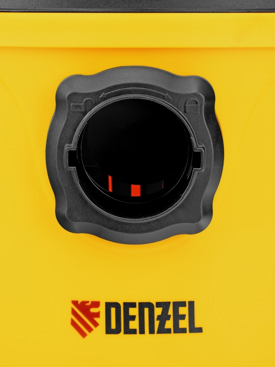 Строительный пылесос DENZEL RVC20, 1400 Вт, бак 20л, шланг 3м, розетка с автосинхр, 28202