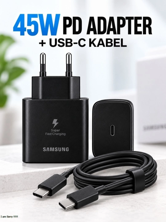 Быстрозаряжающий адаптер с кабелем для iPhone и Android, набор 35W–45W - 