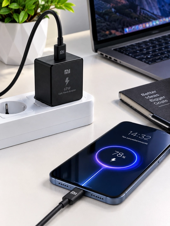 Samsung va Xiaomi Redmi uchun tezkor quvvatlash qurilmasi 67W Max PD GaN  adapter