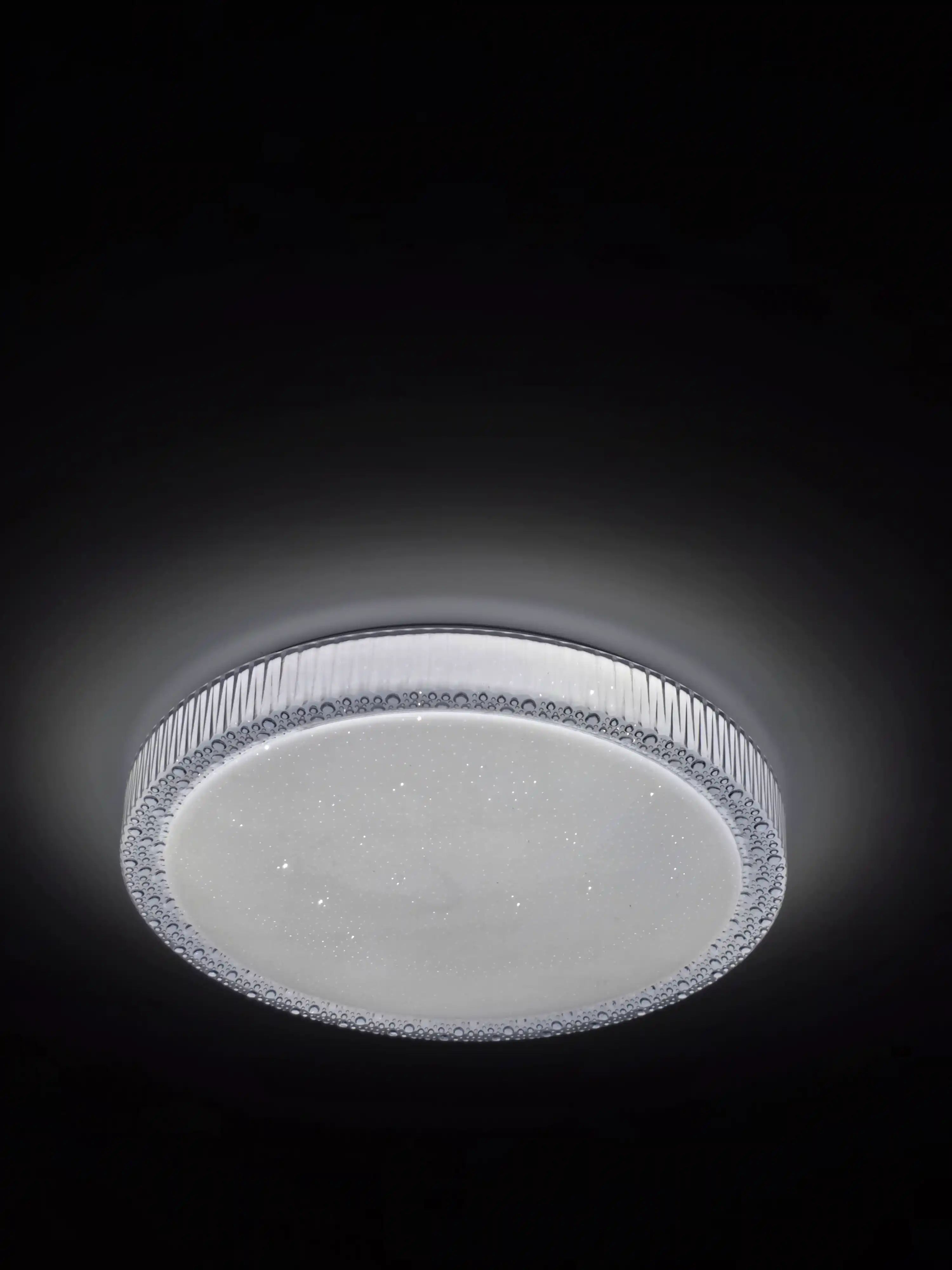 Shift LED lyustra 50 sm 96 Vt, 3 xil yorug‘lik rejimi, 25 m² gacha yoruqlik oson ornatish