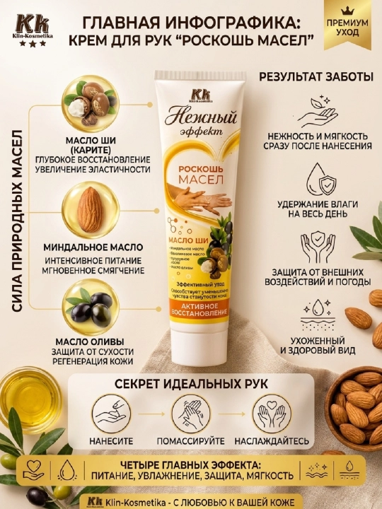 Qo'l va tirnoq kremi "nozik effekt" 125ml - 