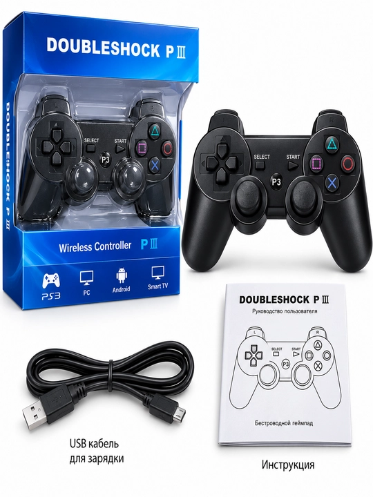 Bluetooth Joystik DualShock 3, Playstation 3 uchun kontroller, simsiz geympad