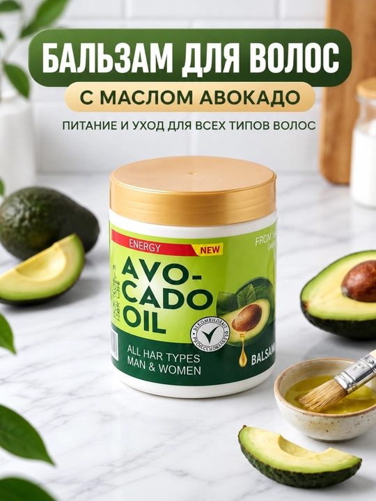 Avocado Oil — питательный бальзам с маслом авокадо для всех типов волос - 