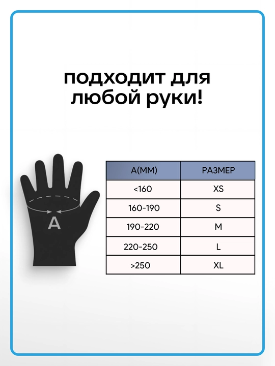 UNEX Careful Products bir martalik ko‘k rangli nitril-vinil qo‘lqoplari (100 dona)