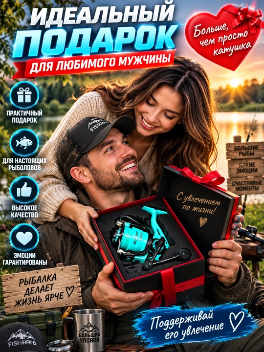 Катушка для спиннинга безынерционная для рыбалки KAIDA