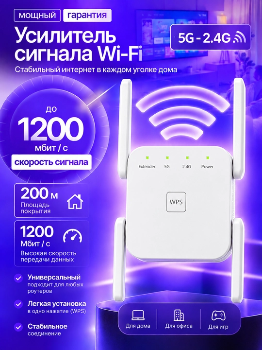 Мини роутер, усилитель сигнала, репитер, Wi-Fi, 3 в 1 - 