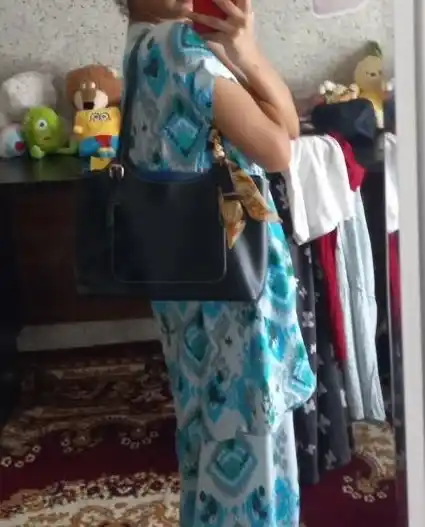 Ayollar yelkama sumkasi, eko charm, katta sig‘imli
