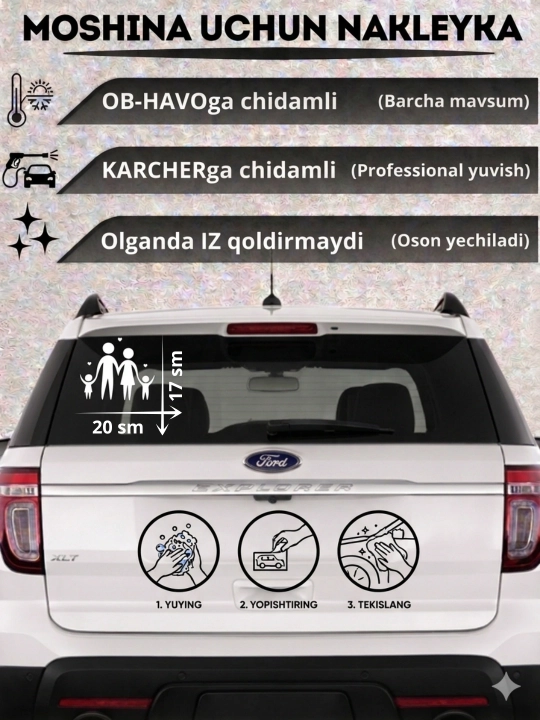 Наклейка на автомобиль — надписи, символы, логотипы, в Белом, водостойкая