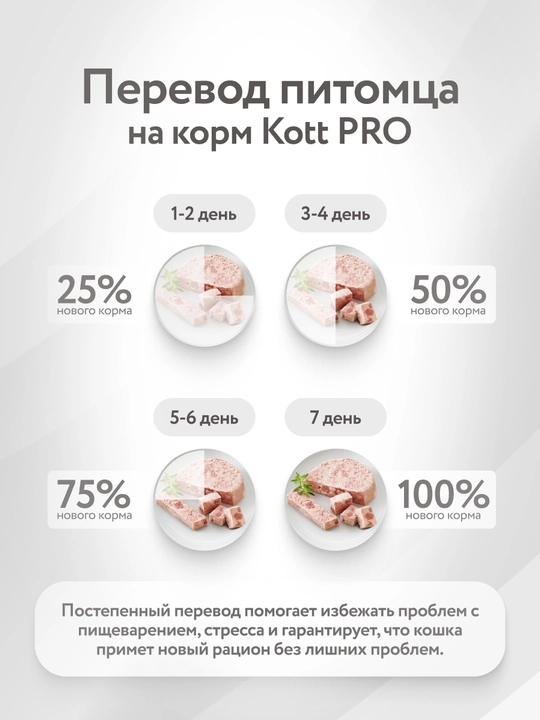 Kott Pro mushuklar uchun nam yem, kurka pashteti 75 gr 28 dona