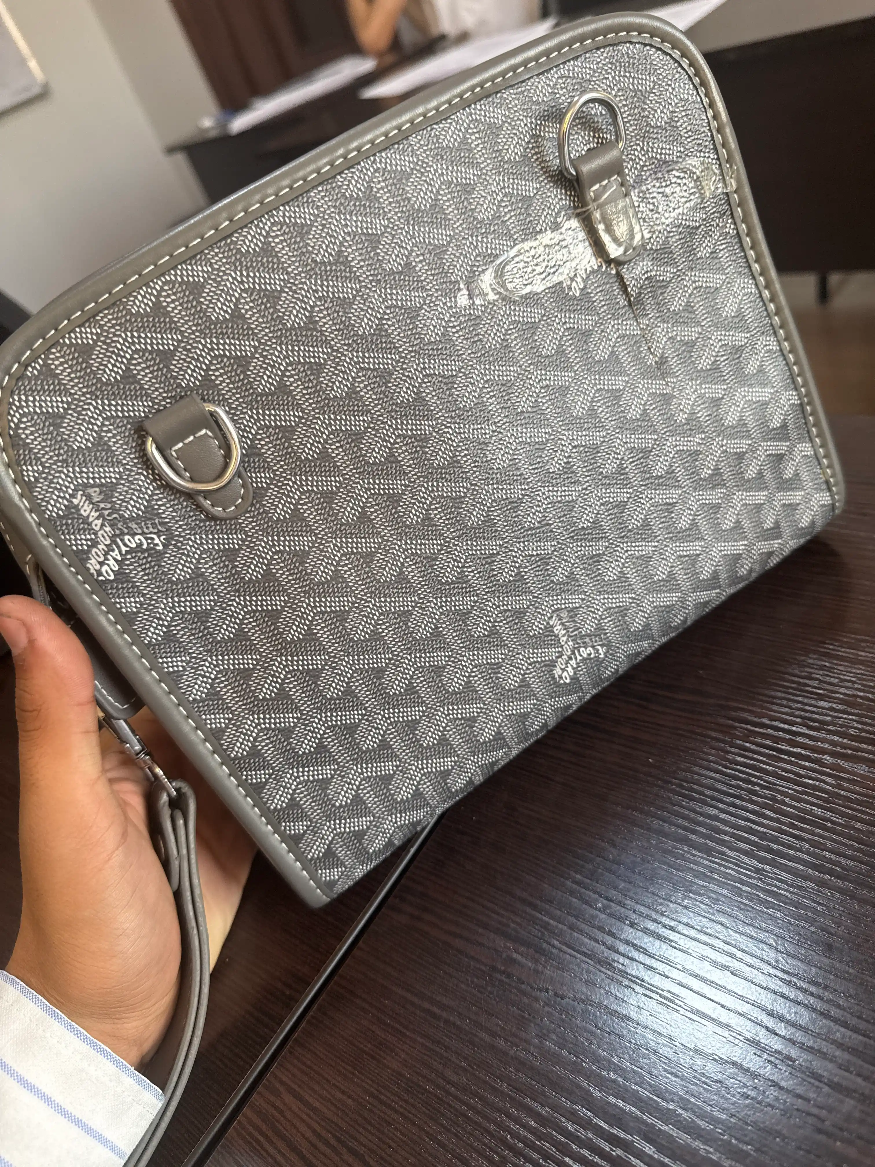 Premium erkaklar klatch sumkasi, Goyard uslubidagi organizer, Zamonaviy clutch bag