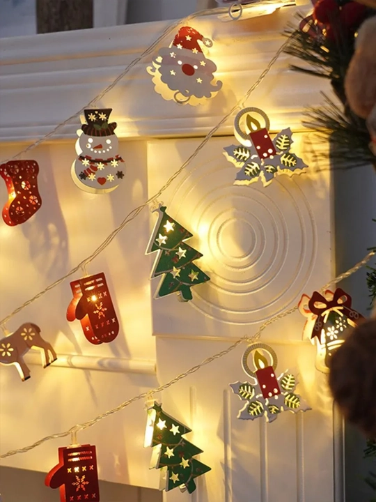 Batareyali figurali LED girlyanda 1,5 m yoki 3 m iliq yorug‘lik bilan