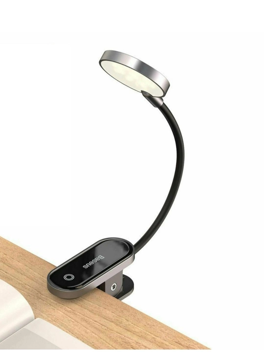 Baseus Comfort Reading Mini Clip Lamp Dark Gray qisqichli stol chirog‘i