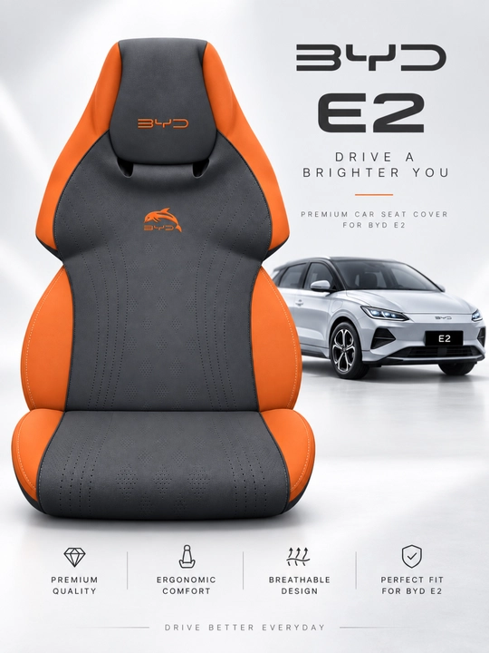 Автомобильные чехлы для BYD E2, комплект на сиденья, черно-белые