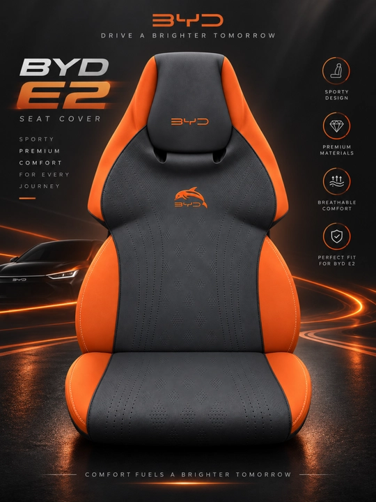 Автомобильные чехлы для BYD E2, комплект на сиденья, черно-белые
