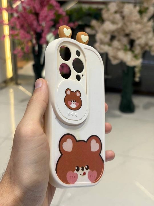 IPhone 12 13 14 15 Pro Max uchun 3D qurbaqa g‘ilofi - yumshoq silikon, kamera himoyasi