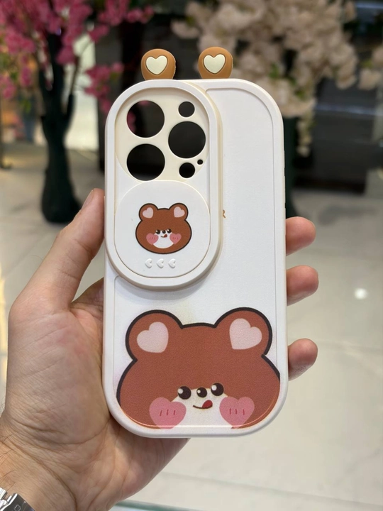 IPhone 12 13 14 15 Pro Max uchun 3D qurbaqa g‘ilofi - yumshoq silikon, kamera himoyasi