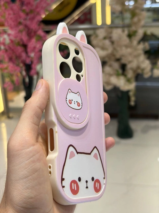 IPhone 12 13 14 15 Pro Max uchun 3D qurbaqa g‘ilofi - yumshoq silikon, kamera himoyasi