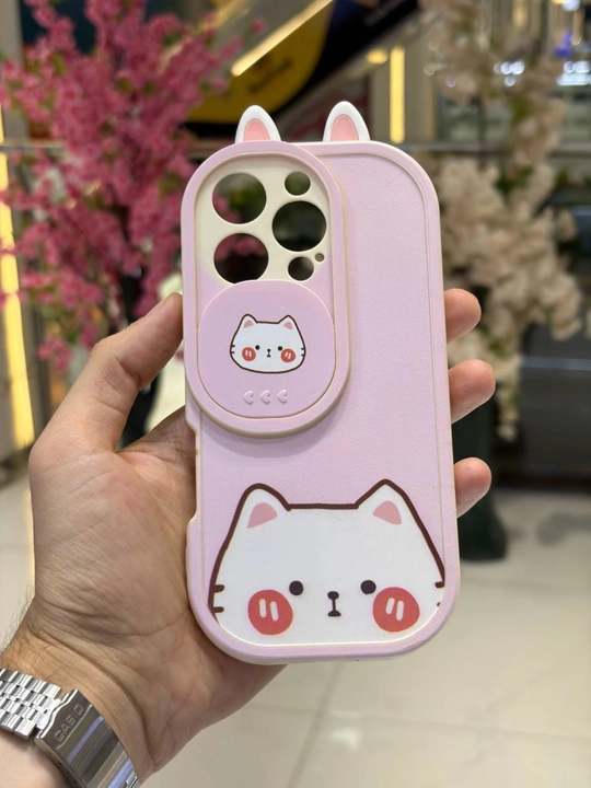 IPhone 12 13 14 15 Pro Max uchun 3D qurbaqa g‘ilofi - yumshoq silikon, kamera himoyasi