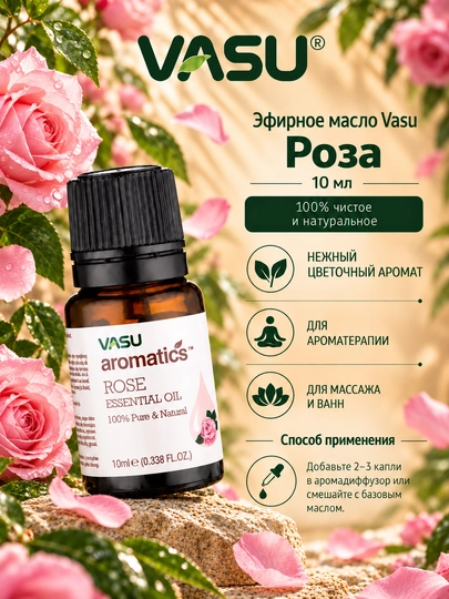 Vasu Bazilik efir moyi 10 ml, aromaterapiya, massaj va parvarish uchun - 